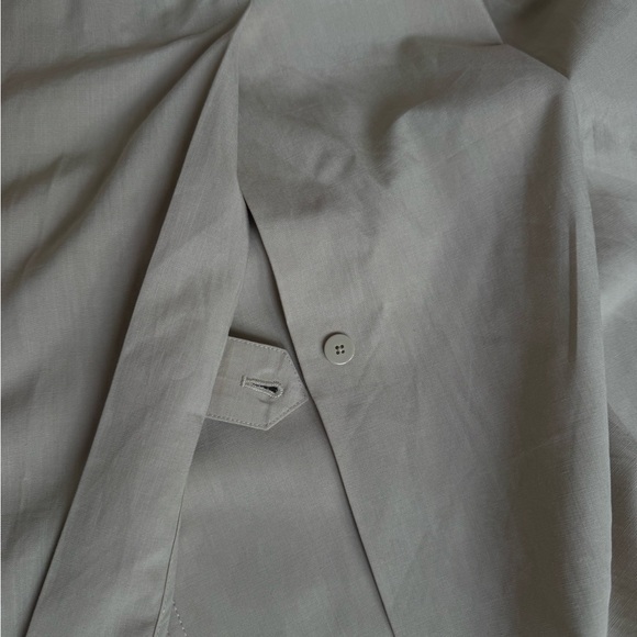 Mango Beige Women's Fluid Tencel Double Breasted Trench Coat - Picture 8 of 9